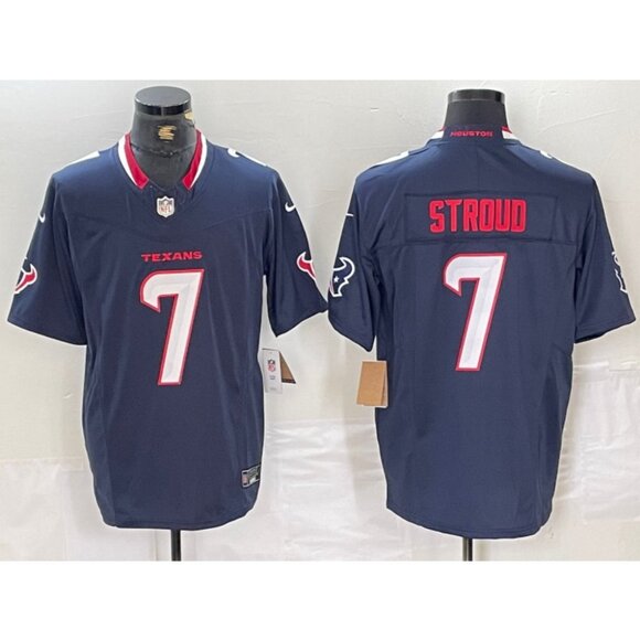 Mens Youths Kids Womens 7 CJ Stroud NavyLimited Stitched Jersey Vapor